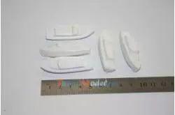 5 Canots à moteur 52mm en plastique blanc