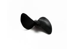 Hélice pour Bateau Radiocommandé Noire Pc, Lot de 2 Pièces | 4 Mm D’alésage, Modèle à Quatre Pales, Pièce de Rechange pour Propulsion Marine
