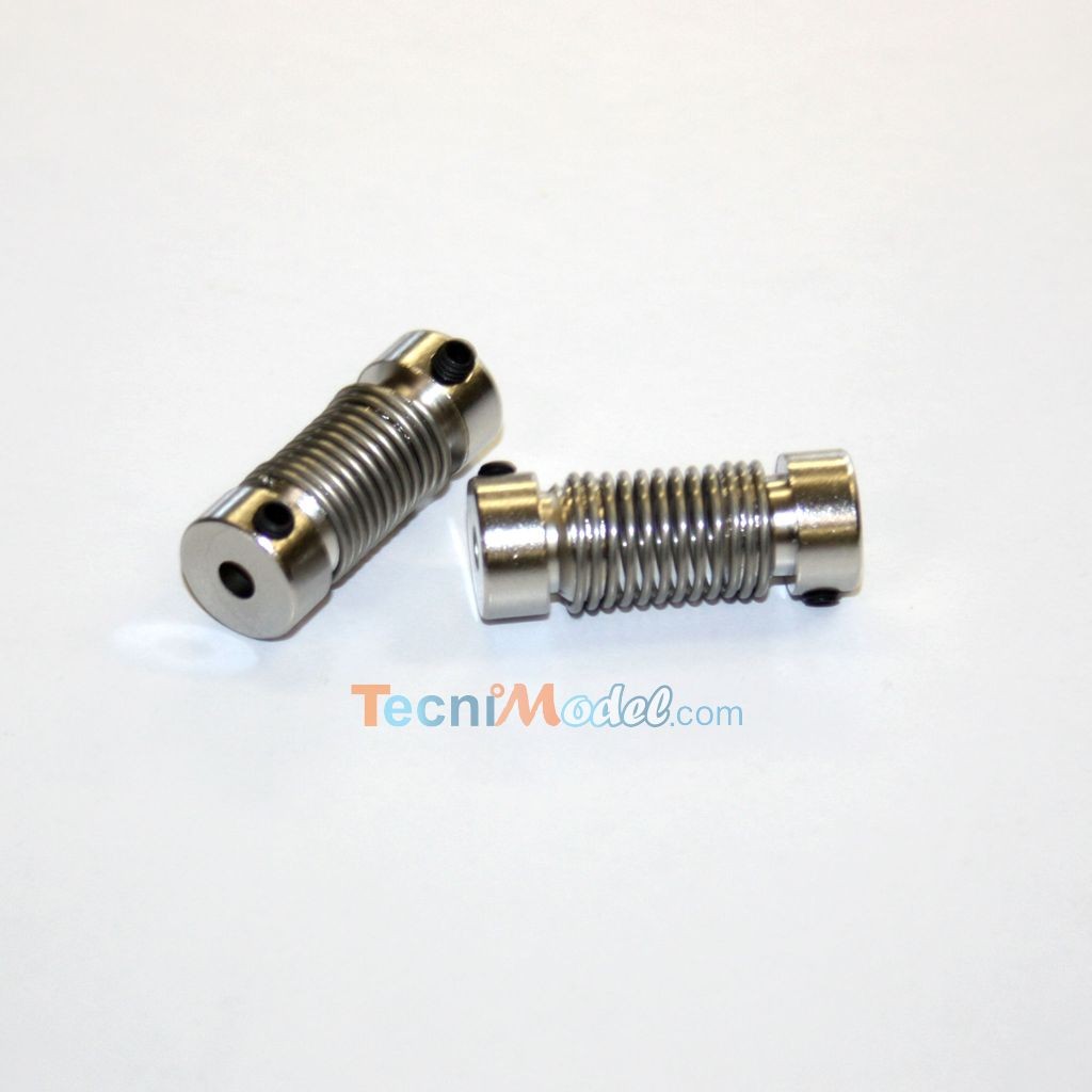 2 Accouplements à ressort Ø3.17 / Ø4mm