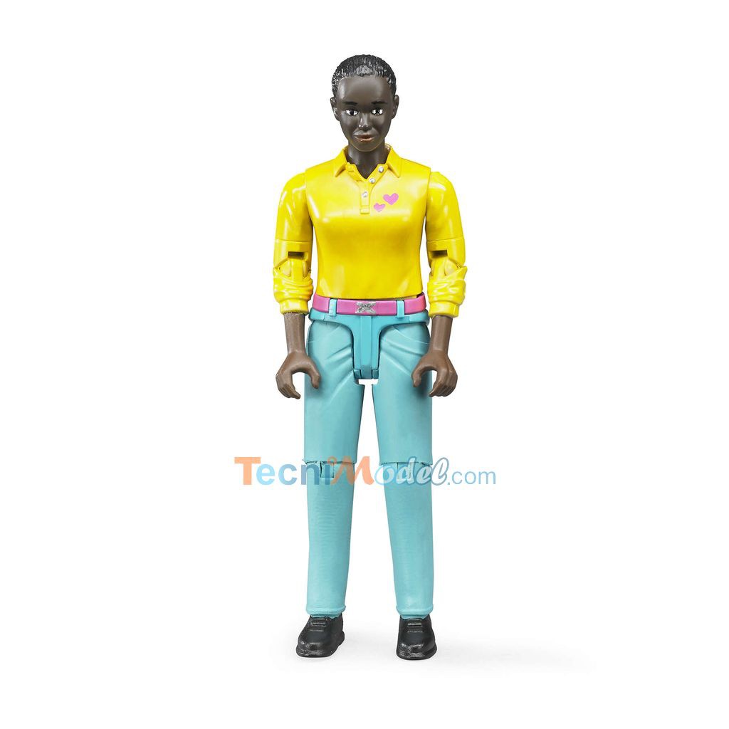 Bruder - 60404 - Figurine - Woman of Color with Jean Turquoise