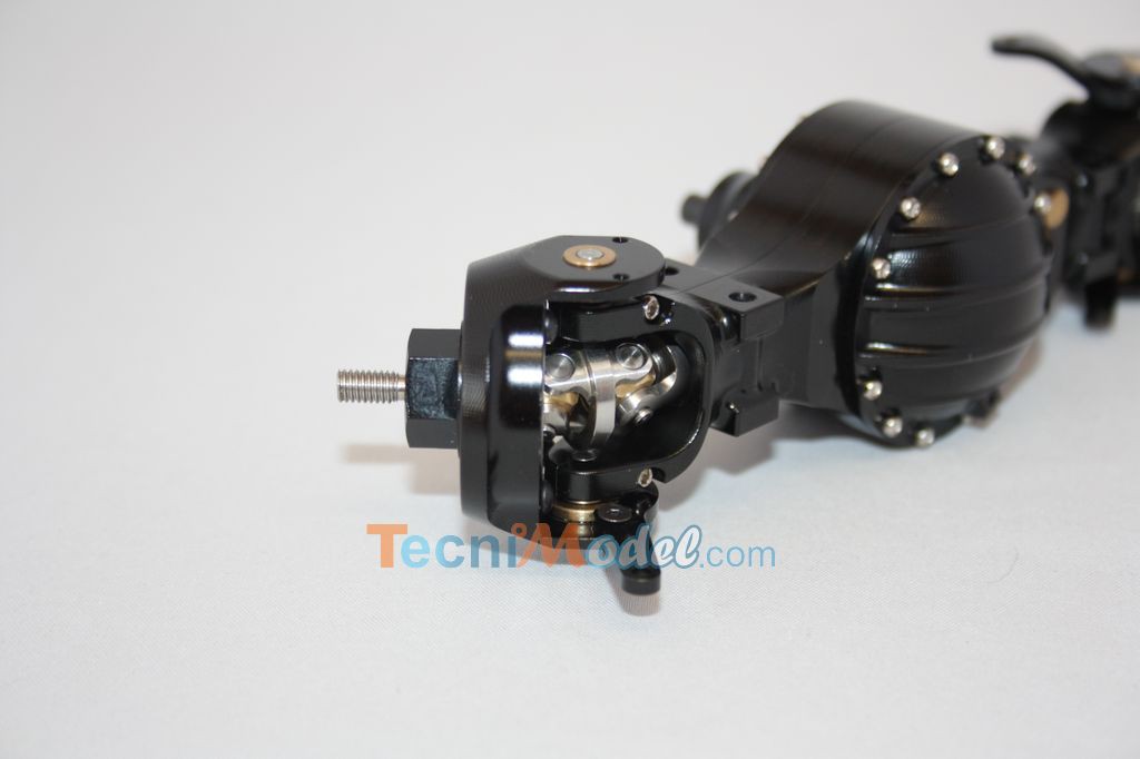 2 Ponts Séparateurs D'essieu Pour Camion Radiocommandé 1/14 - Compatible Remorque Lesu/Man Actros, Métal Noir