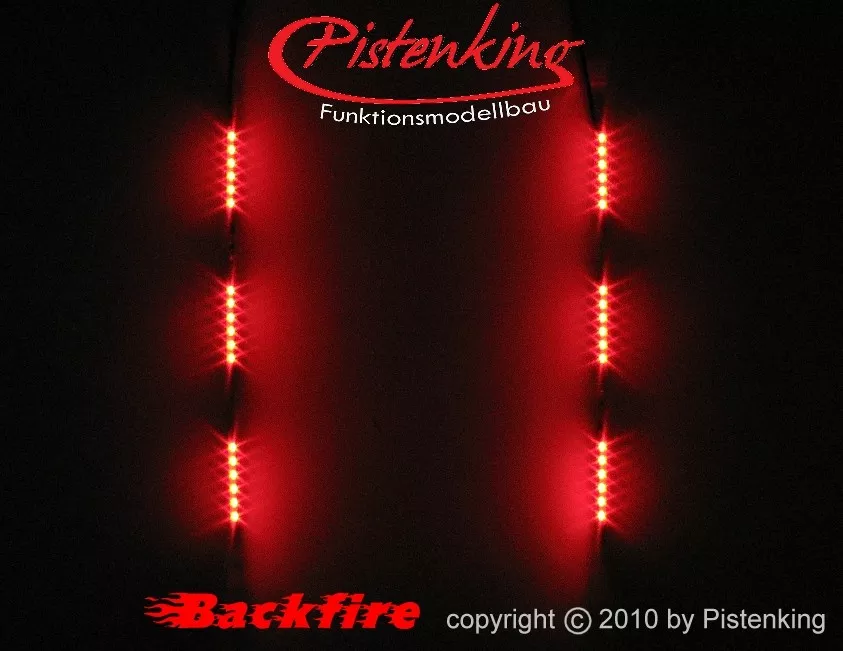Red Led Bulb Ramp On Pair of red light ramps BackFire 3x5 leds Pistenking