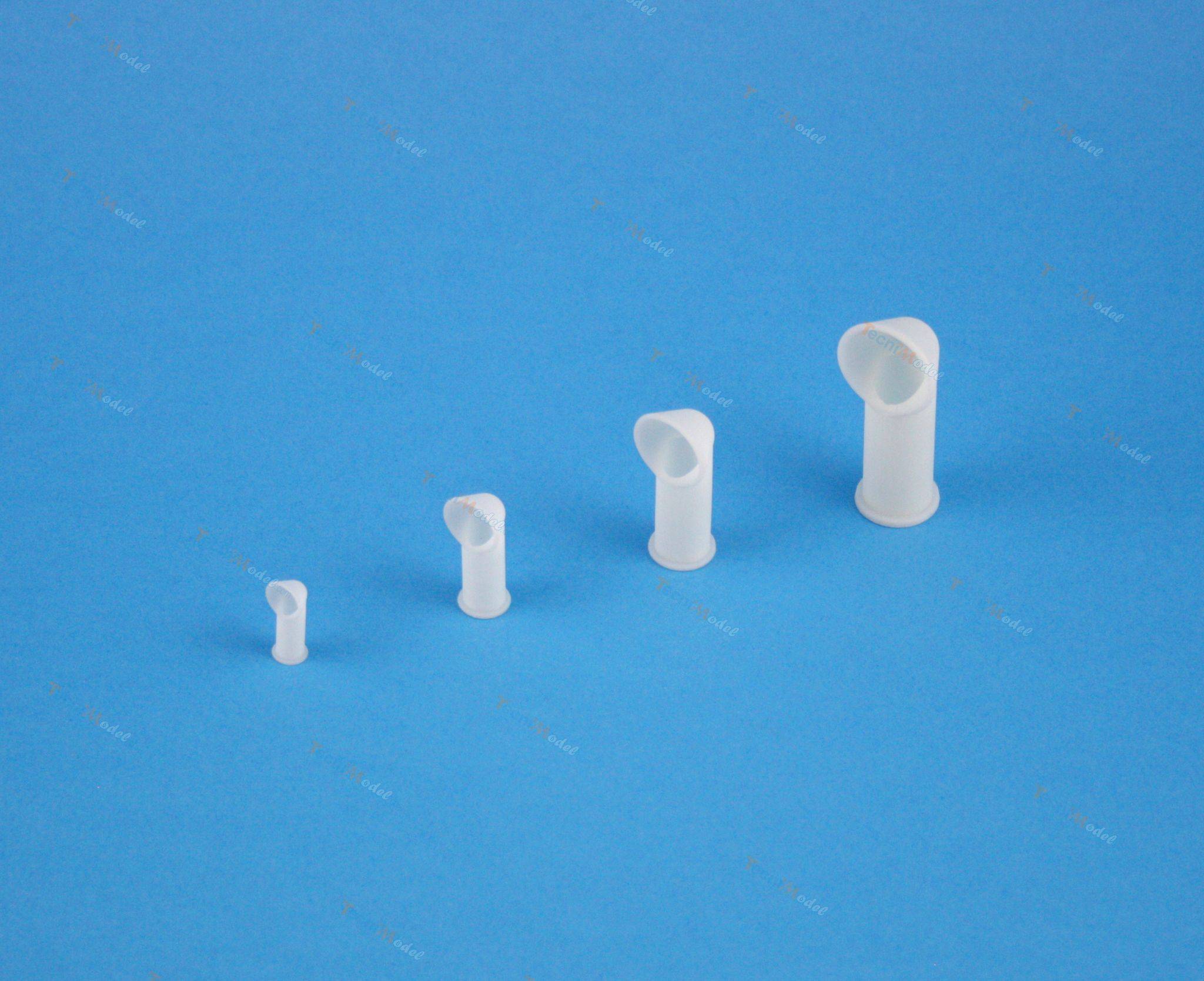 2 Straight Ventilators Ø13x30mm in white resin